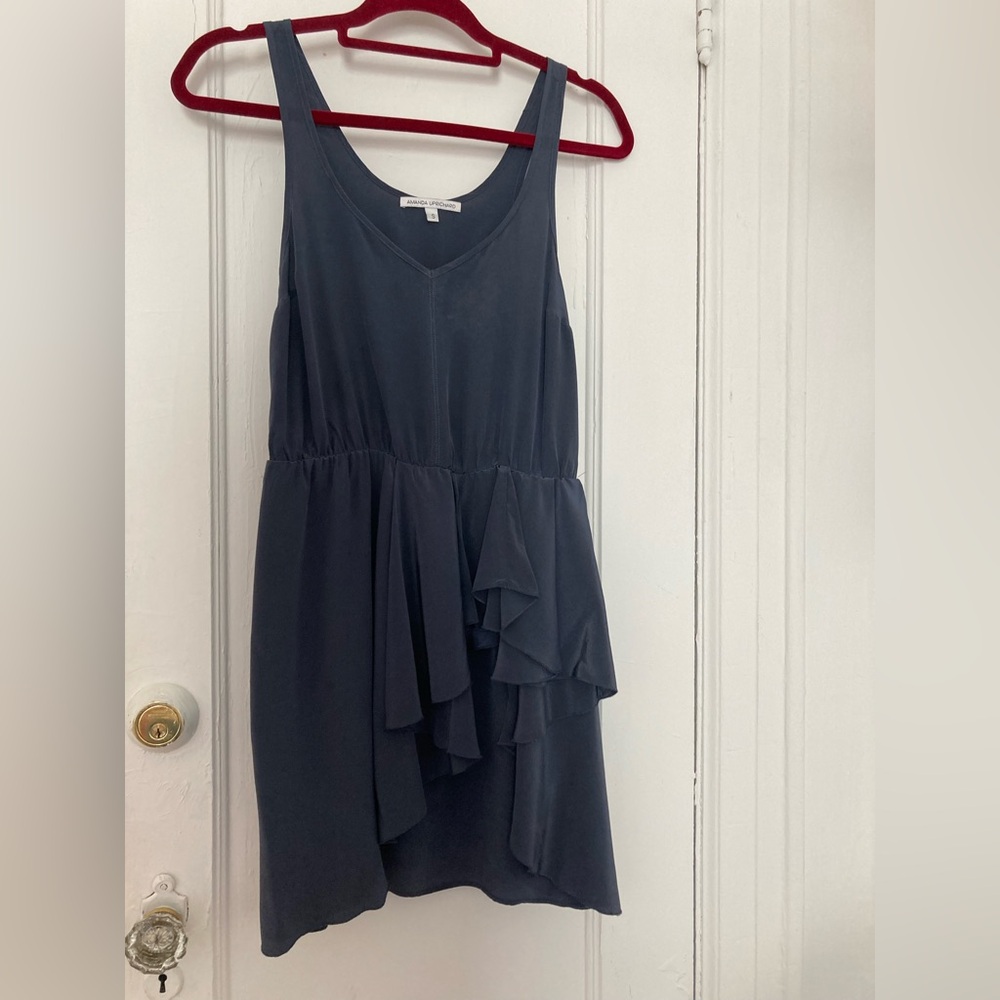 Amanda uprichard silk ruffled mini dress small